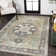Maris Ornate Medallion Machine-Washable Green/Tan/Blue Rug