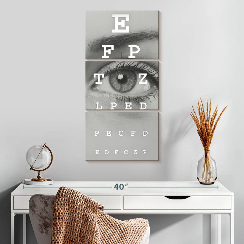 Eye Test Chart, 32" H x 15" W