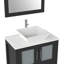 Meuble-lavabo autoportant à simple cuve 30 "avec plateau en marbre et miroir assortis Ravenna-116868046-27042725