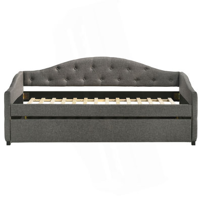 Lit de jour simple tapissier avec couchette Tremont Grey