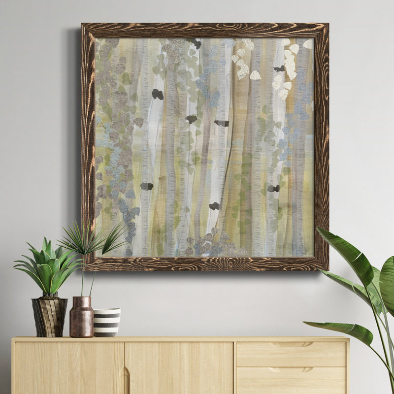 Garden Dreams I - Peinture sur toile encadrée, H 27,5 po x l 27,5 po x P 1,5 po, Cadre noyer