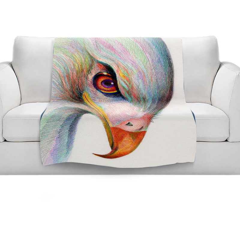 Couverture sherpa douce raptors watchful eye, l 68 po x L 80 po