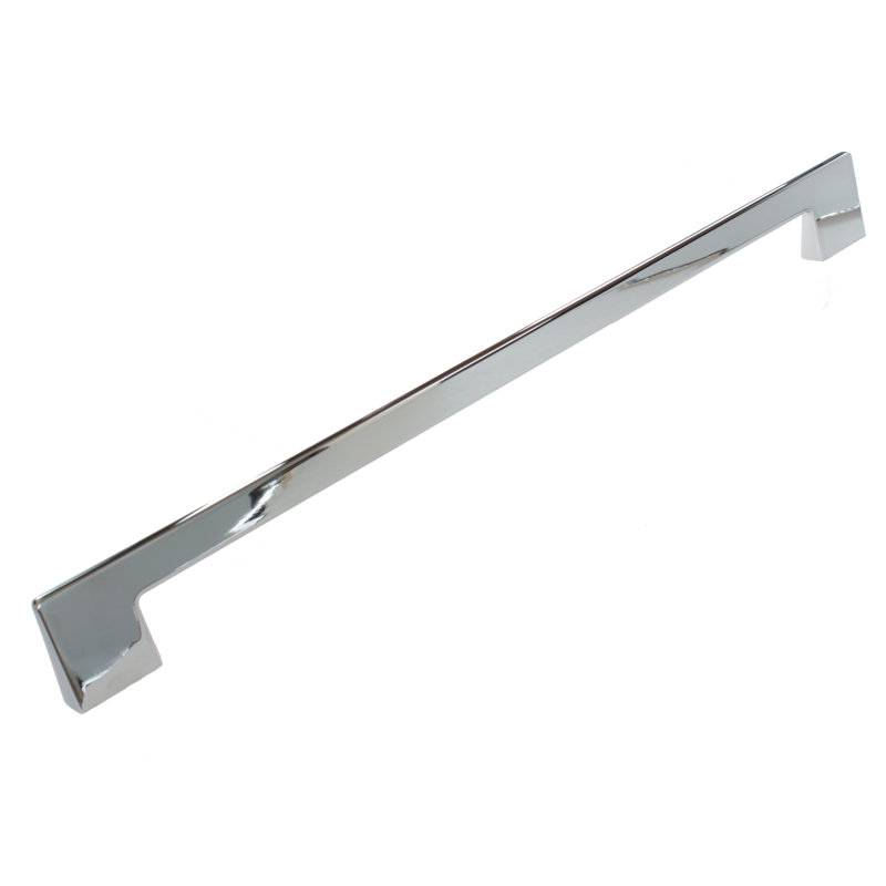 Poignée barre 11 3/8" center to center fine rail cabinet, Chrome poli