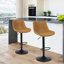 Swivel Upholstered Adjustable Height Counter Stool with Metal Frame-1992063746-1992063751