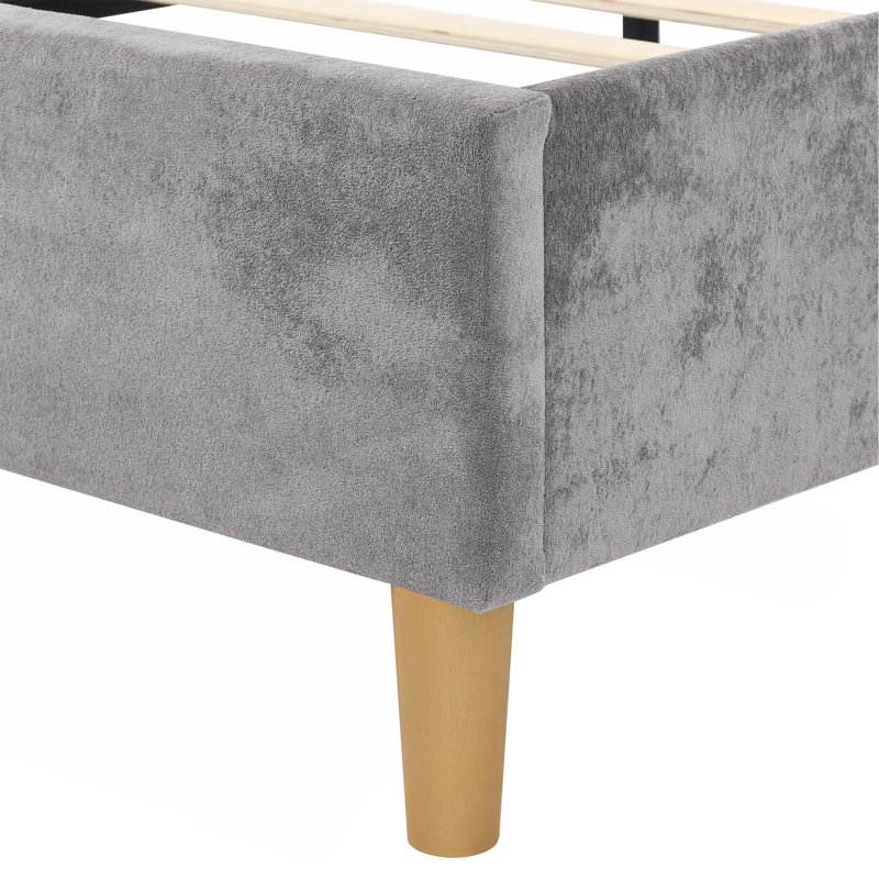 Structure de lit Luxelegance, Gris