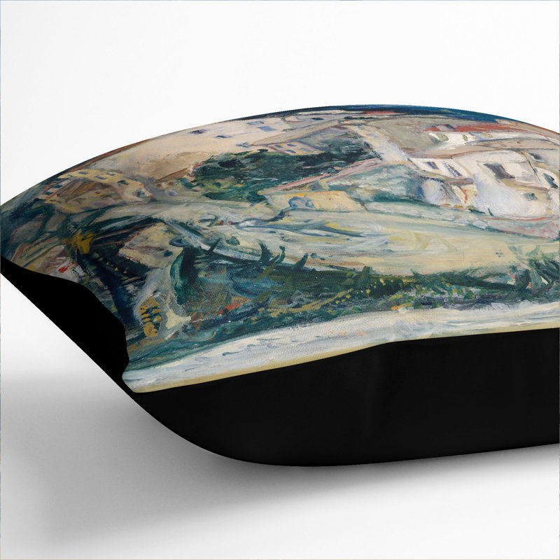 View of Cagnes Scatter Cushion, 55cm H x 55cm W x 20cm D, Black