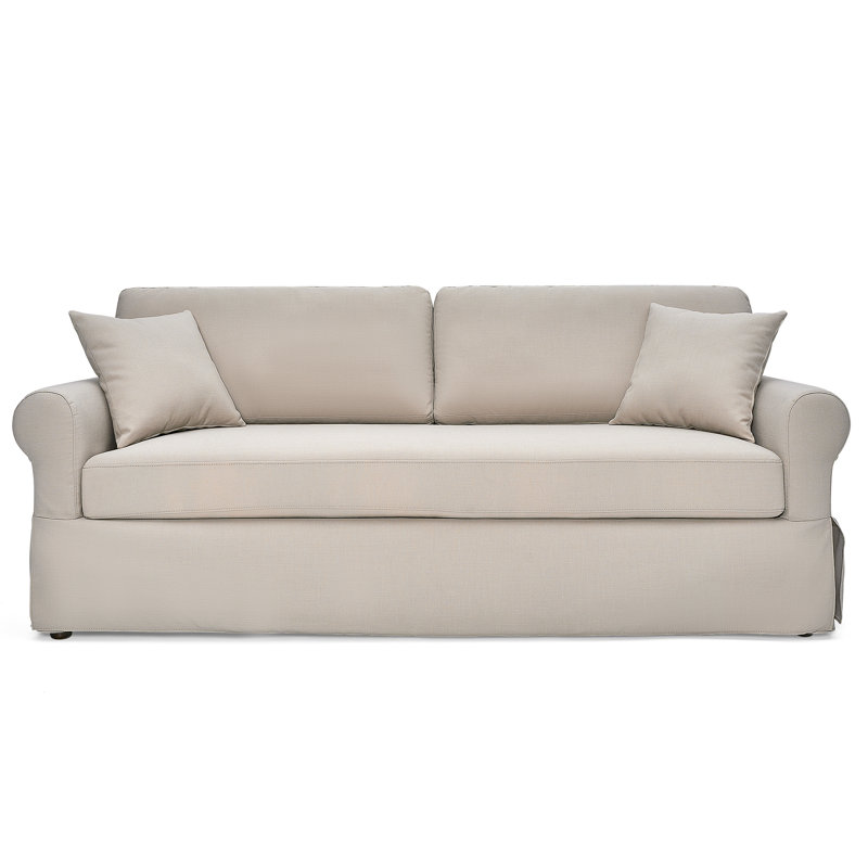 Housse pour canapé à accoudoirs roulés Sonya, Beige