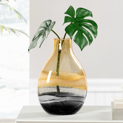 Manzer Handcrafted Glass Abstract Table Vase