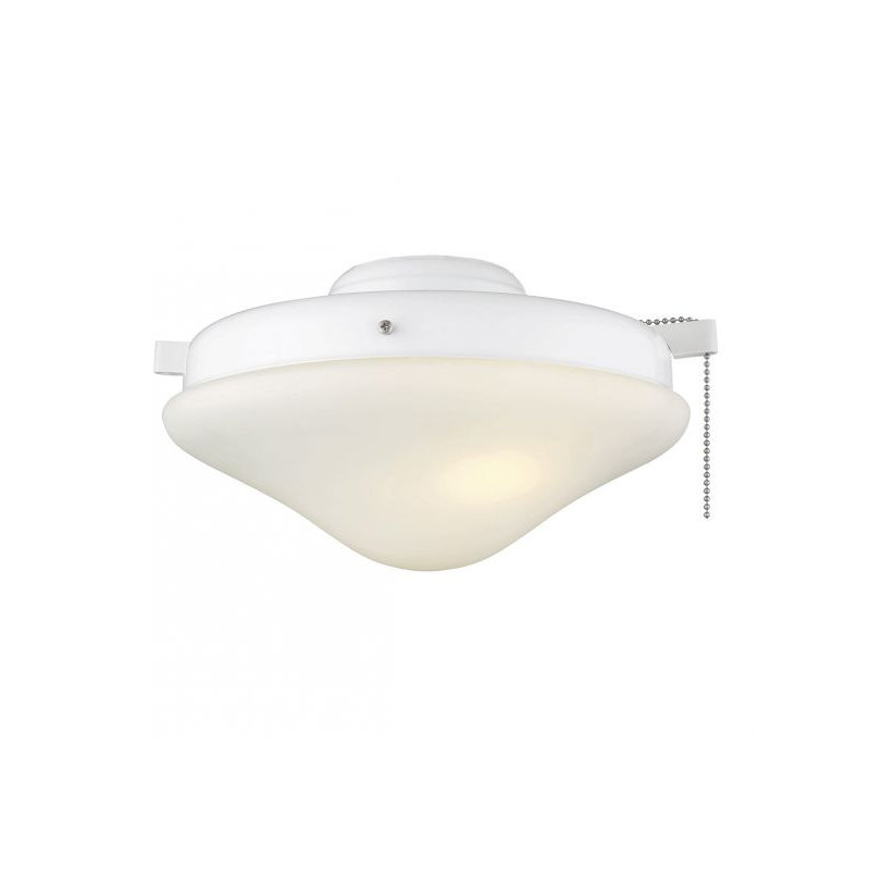 Ventilateur d'éclairage blanc 2 lumières Meridian, Blanc