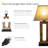 31" H Rectangle Slate Outdoor Table Lamp with Beige Shade