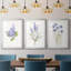Lilas botanique délicat - impression encadrée sur mesure de qualité supérieure - 3 pièces-833592506-833592505