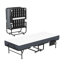 Lit d'invité de 75 pouces avec matelas en mousse viscoélastique de 5 po, cadre pliable compact et en métal, mobilier de chambre moderne