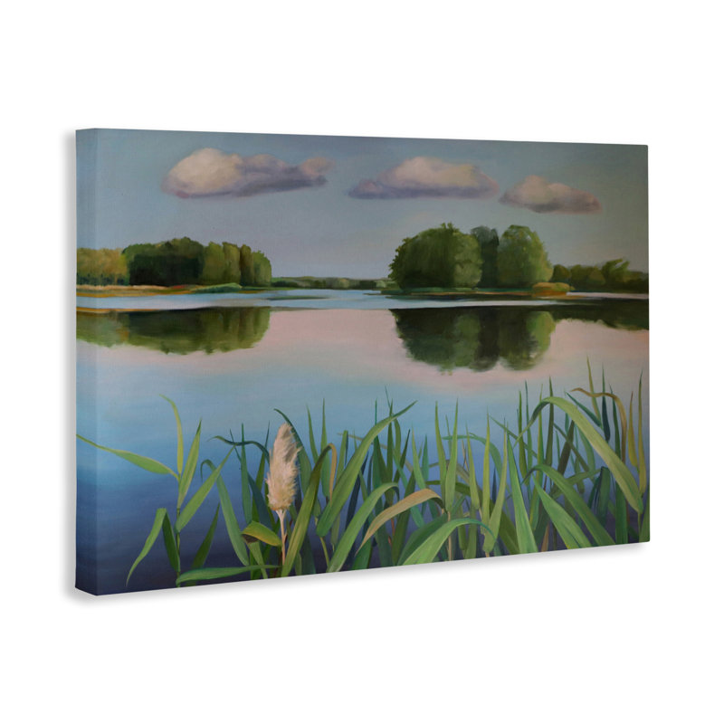 Toile réfléchissante Serene Marsh, design par Violeta Vollmer, H 20 po x l 30 po