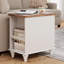 Table de bout avec rangement et prises intégrées Corretta 24,4 po de hauteur-1145438519