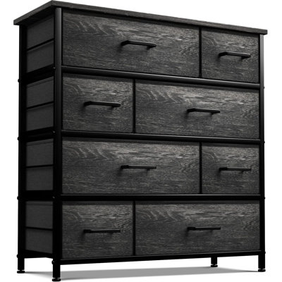 Commode Sorbus avec 8 tiroirs en faux bois - Armoire de rangement pour vêtements