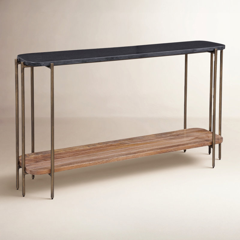 Daughtery Stone Top Drum Cocktail Table