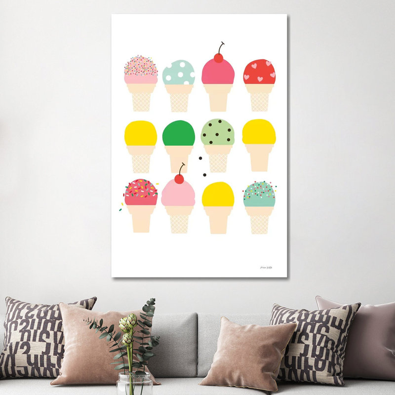 Ice Cream Fun by Ann Kelle - Wrapped Canvas Print, 152.5 cm H x 101.5 cm W
