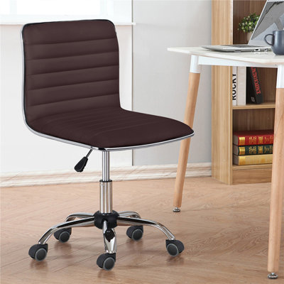 Fauteuil de bureau en cuir synthétique à dossier bas Correen