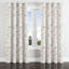 Rideaux occultant Modern - rideaux à œillets à motif floral et feuilles crème - 1 panneau-1023339397-1023339399