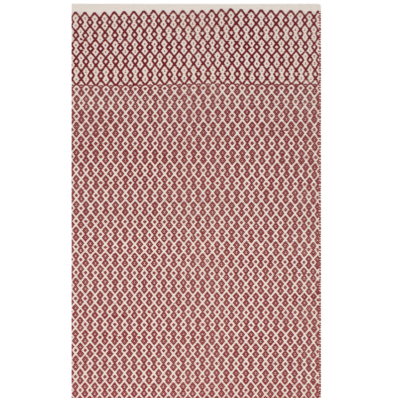 Tapis géométrique en coton tissé à la main Melaina, Tapis de couloir 2 pi 3 po x 8 pi
