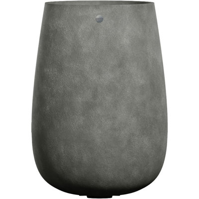 High Tall Round Planter - River Stone