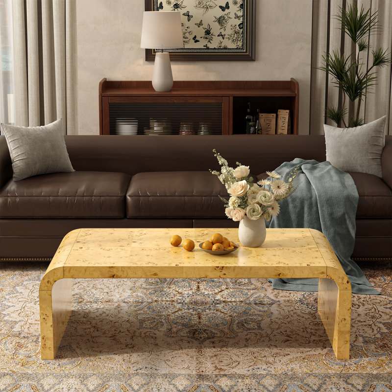 Table basse en bois massif de 48 po Shelmerdine, Bois