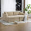 Canapé Minimalist en chenille double avec repose-pieds et coussins de dossier-398912730