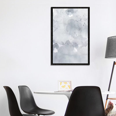 Grey Blue Abstract by Leah Straatsma - Painting on Canvas