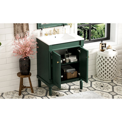 Rangement de salle de bain moderne avec matériaux élégants pour meuble-lavabo
