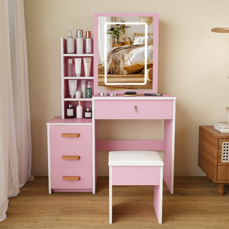 Dressing Table, Pink