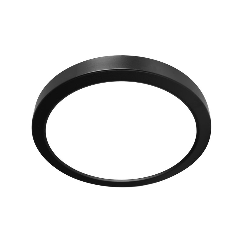 Plafonnier encastré à DEL Davasha, H 0,69 po x l 7,52 po x P 7,52 po, Noir