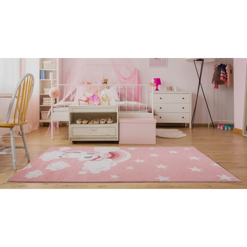 Tapis rose Aenwood, Rectangle 6 pi 7 po x 9 pi 2 po