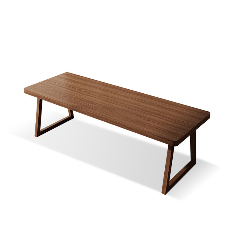 Bureau rectangulaire en bois massif brun noisette, H 29,53 po x l 70,87 po x P 31,5 po