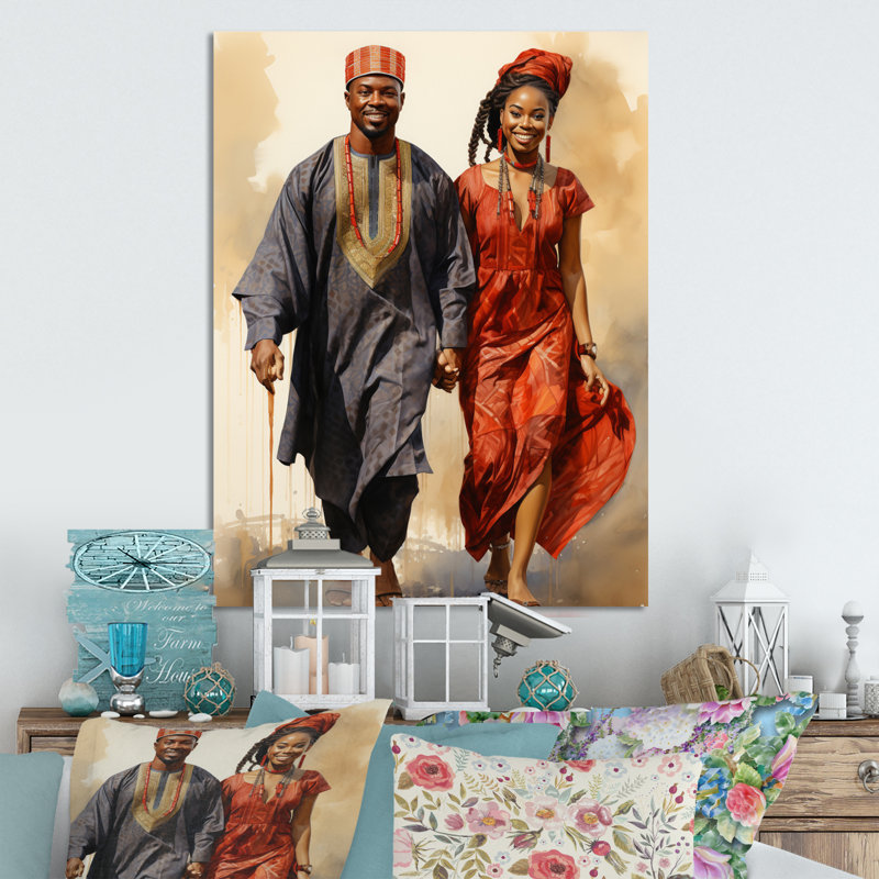 Tribu africaine, art mural Yoruba, H 20 po x l 12 po x P 1 po