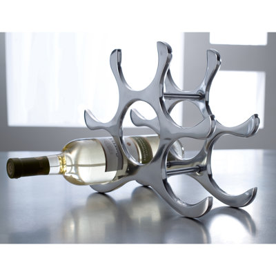6 - Bottle Wine Bottle Rack in Silver