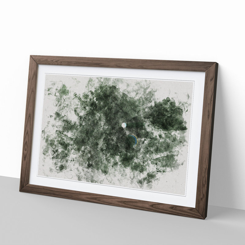 On the Golf Course - Picture Frame Painting, 36cm H x 48cm W x 2cm D, Walnut Framed