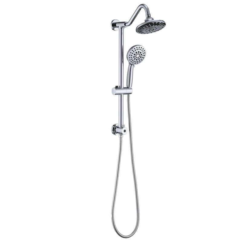 2.5 Gpm Shower With 6 Inch Rain Head And Handheld - Innovative Design Bathroom System Finish, Chrome