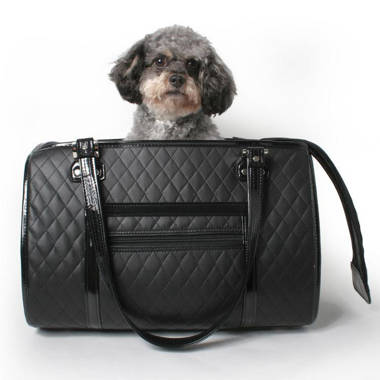 Porsha Dog Carrier: Black