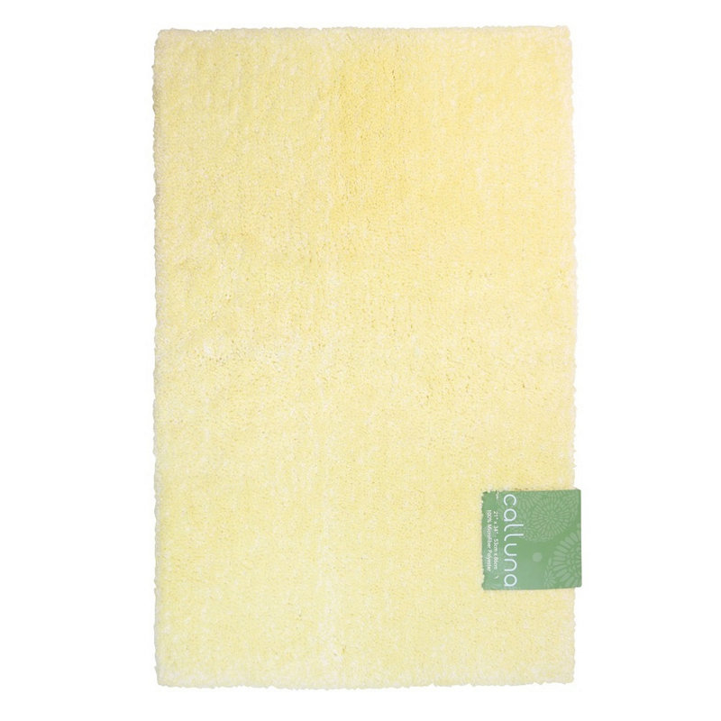 Tapis de bain chiné, Jaune