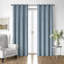 Shay Broad Ticking Stripe Cornflower Cotton Grommet Top Drapery Panel Set of 2-71983437