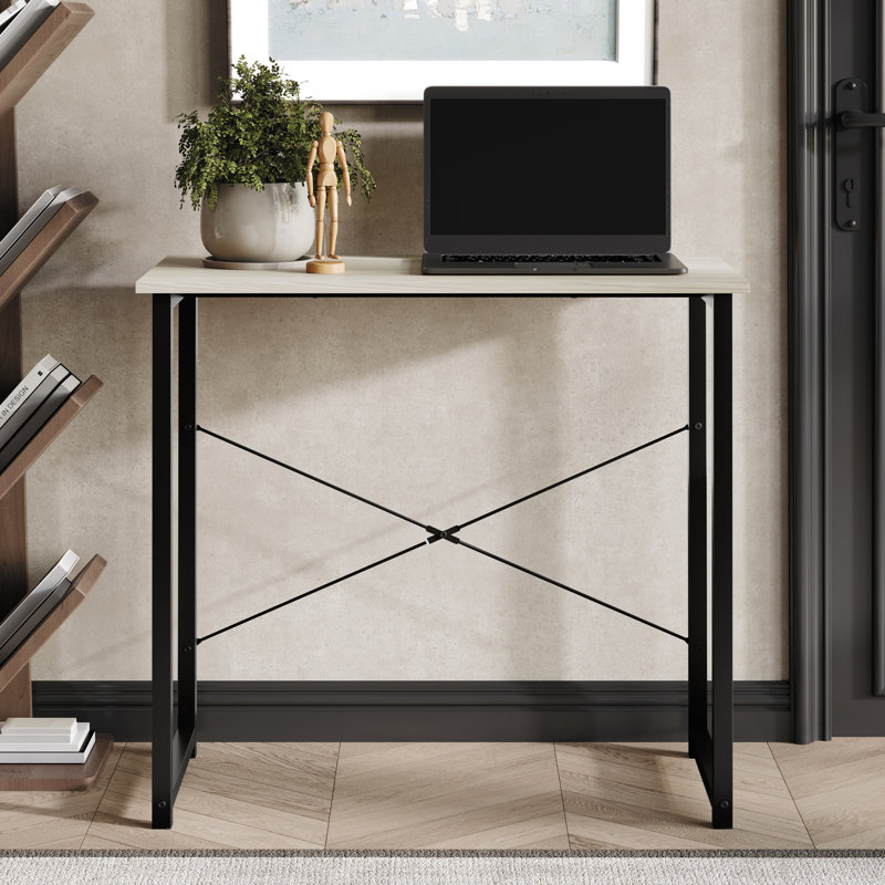 Bureau d'écriture en métal 31 pouces, Gris clair, H 29,33 po x l 31,5 po x P 15,75 po