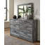 Commode double 6 tiroirs avec miroir Kaisee