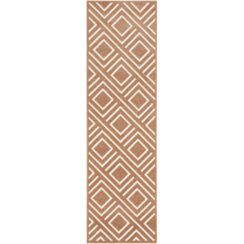 Ebern Designs Garp Copper Modern Indoor Rug, Runner 2' x 6'