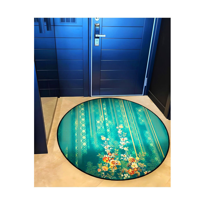 Tapis rond rond lavable à la machine, Rond 3 pi 11 po 