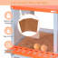 Boîte de nidification en métal orange à 6 baies - Fixation murale pour poules / canards, équipement de poulailler ventilé en acier galvanisé, collection et assemblage faciles d'œufs + nichoir en fibre de noix de coco