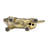 Decorative Howling Dog Figurine Statue for Living Room Decoration - Modern Metal Sculpture for Table Accent, or Home Decor - 8", Gold & Metallic