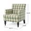 Fauteuil contemporain Lofties en polyester avec structure en bois de bouleau massif, coussins moelleux, garniture cloutée et détails capitonnés en losanges.-128718962