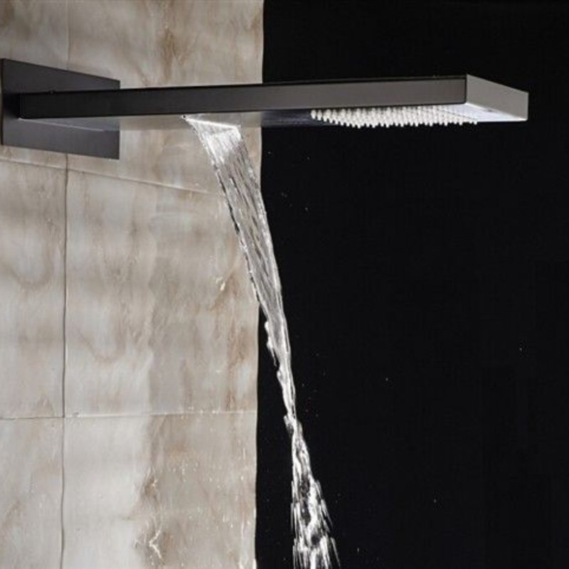 Pomme de douche rectangulaire Juno Bronze huilé