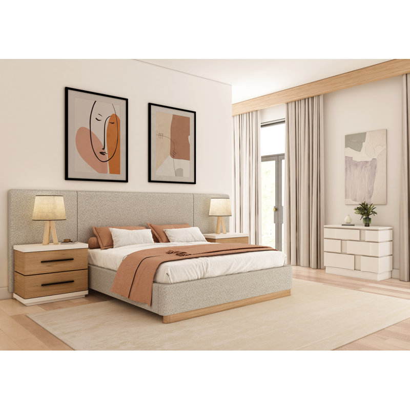Portico Upholstered Panel Bed, King