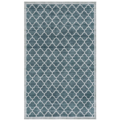 Tapis géométrique lavable à la machine Shealin